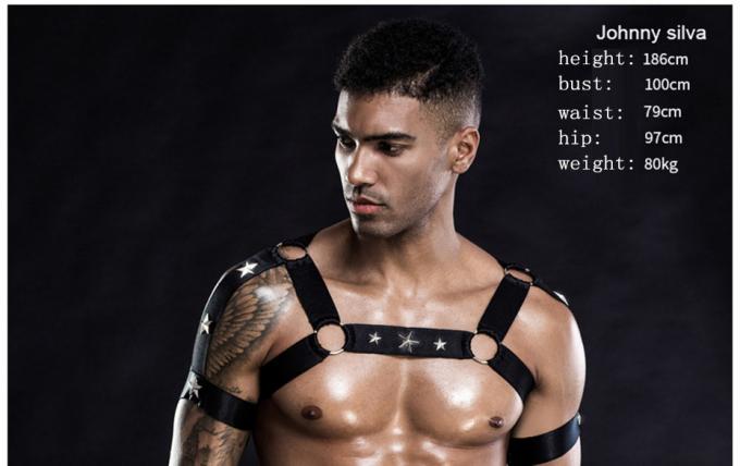 Sexy Men′s Vest Bodysuit Lingerie Set Sex Harness Belt Role Play Sleepwear