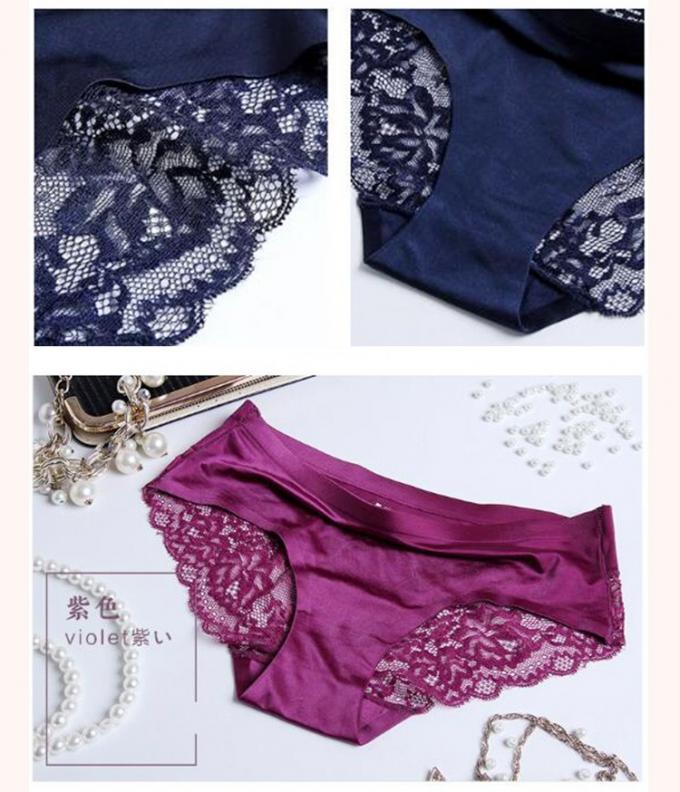 Kenevir Dantel Bayan İç Giyim Külot Seksi Dikişsiz Örme Buz Ipek 4