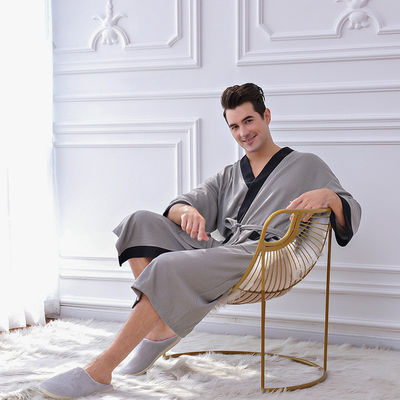 Gecelik Bornoz Kimono Pijama Erkek Sıcak Takımlar Kumaş Hırka