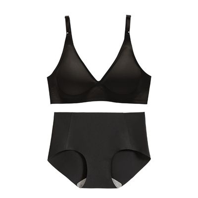 Dokuma Racerback Dikişsiz V Yaka Bralette Nervürlü 3/4 Fincan Push Up Sütyen