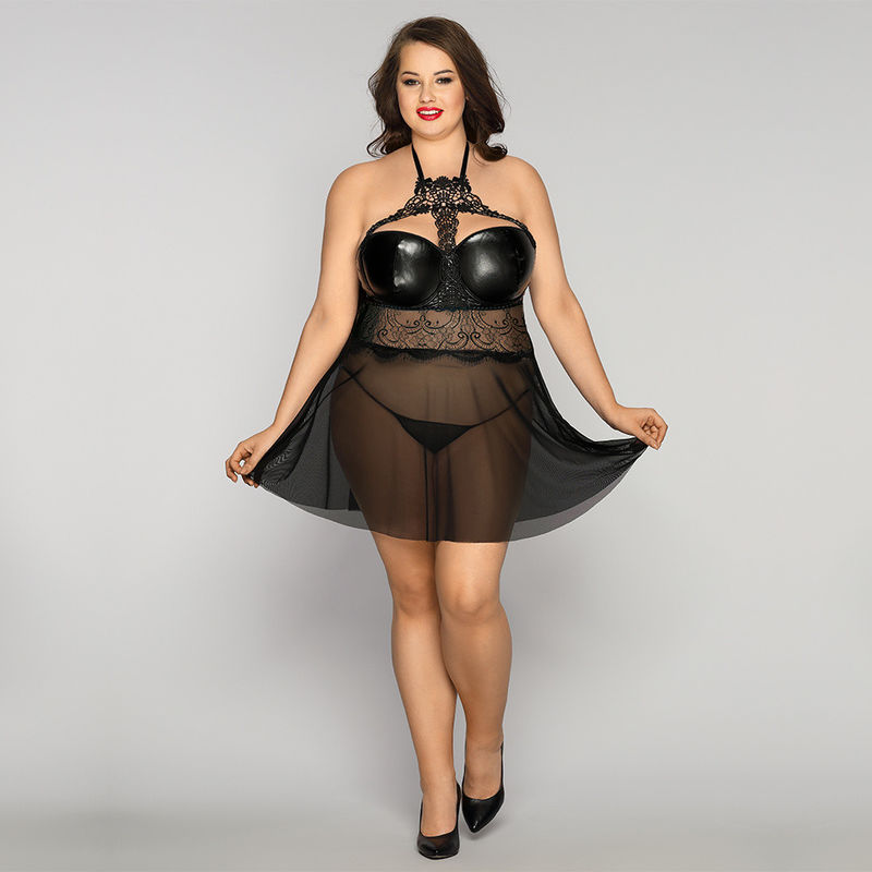 Uyku Transparan Dantelli Pijama Babydoll Chemise Pijama 70kg