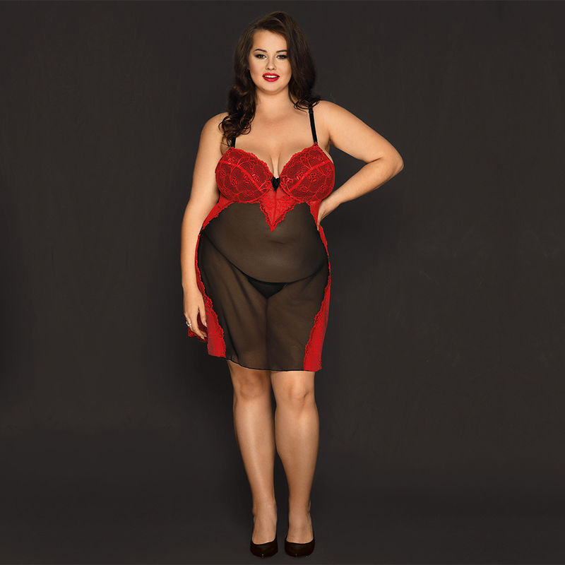 Uyku Transparan Dantelli Pijama Babydoll Chemise Pijama 70kg