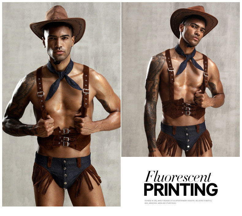 Polyester Naylon Seksi İnek Hizmetçi İç Çamaşırı Erkek Çiçek Kolsuz Şapka İç Çamaşırı