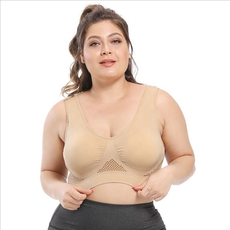 Yoga Sporları Büyük Bayan Sütyen 44C 44D 3XL 4XL Pamuklu Dantel İç Çamaşırı