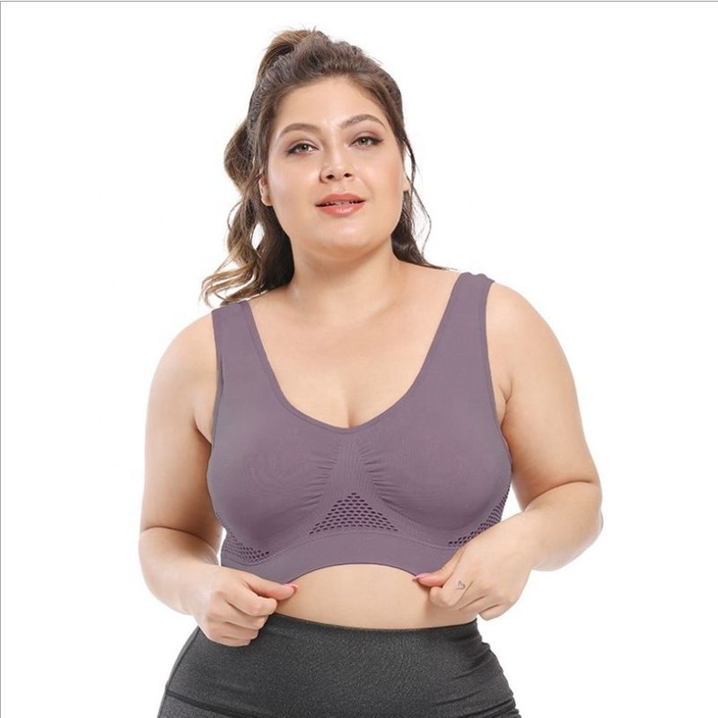 Yoga Sporları Büyük Bayan Sütyen 44C 44D 3XL 4XL Pamuklu Dantel İç Çamaşırı
