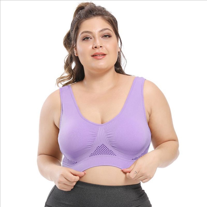Yoga Sporları Büyük Bayan Sütyen 44C 44D 3XL 4XL Pamuklu Dantel İç Çamaşırı