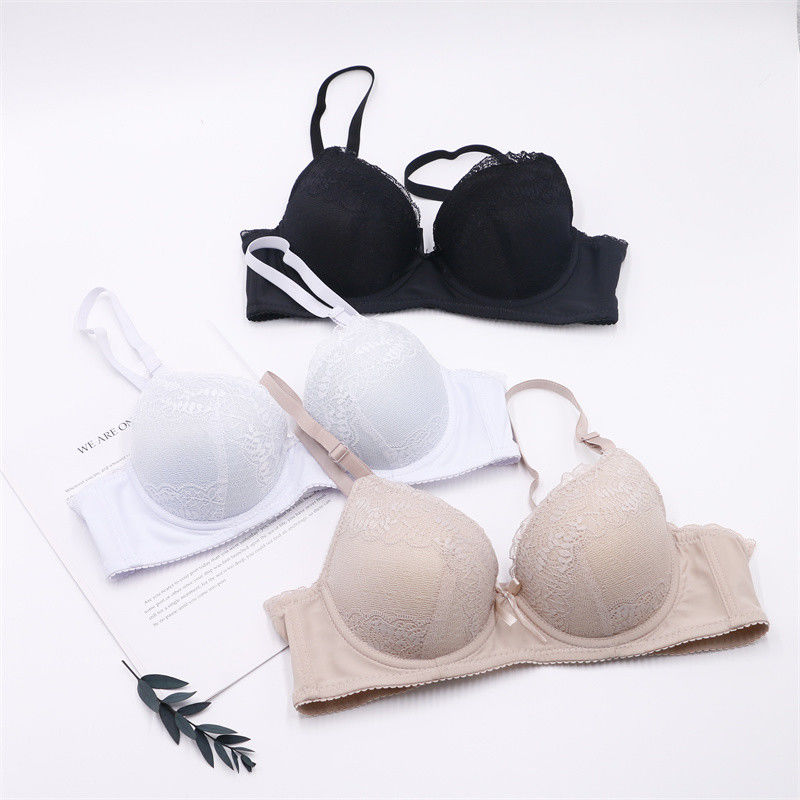 75B 75C Dantel Push Up Bralette Sütyen 50kg 60kg Anti Bakteriyel Kadın Örme