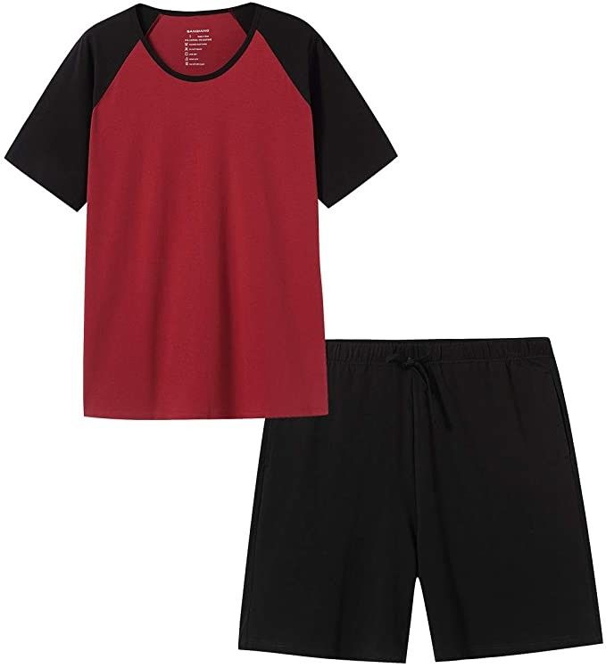 2XL L Erkek Pijama Sıcak Pijama İki Parça Örme Gecelik Takım