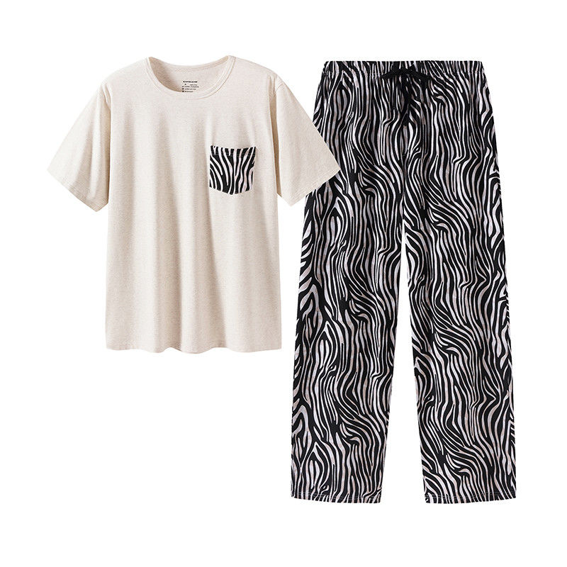 2XL L Erkek Pijama Sıcak Pijama İki Parça Örme Gecelik Takım