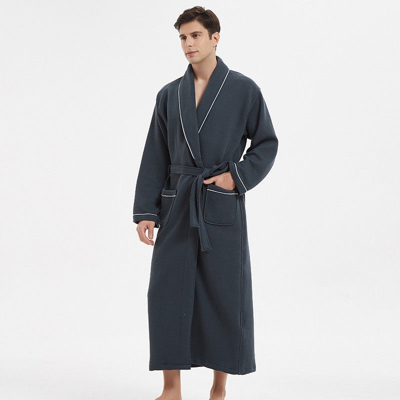 Plus Loungewear Erkek Pijama Katı Pamuklu Kumaş Erkekler İçin Sıcak Pjs