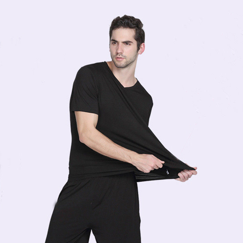 Lastikli Naylon Erkek Pijama Sıcak Pijama Pantolon Erkek Eşofman Bambu Viskon