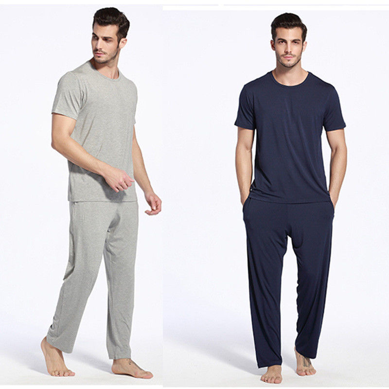 Lastikli Naylon Erkek Pijama Sıcak Pijama Pantolon Erkek Eşofman Bambu Viskon