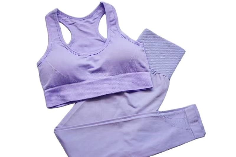 Antrenman Takım Elbise Polyester Bayan Spor Sütyenleri S M L Yüksek Bel Fitness Taytı