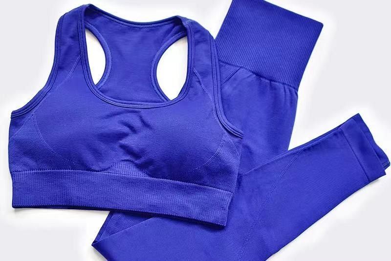 Antrenman Takım Elbise Polyester Bayan Spor Sütyenleri S M L Yüksek Bel Fitness Taytı