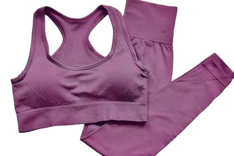 Antrenman Takım Elbise Polyester Bayan Spor Sütyenleri S M L Yüksek Bel Fitness Taytı
