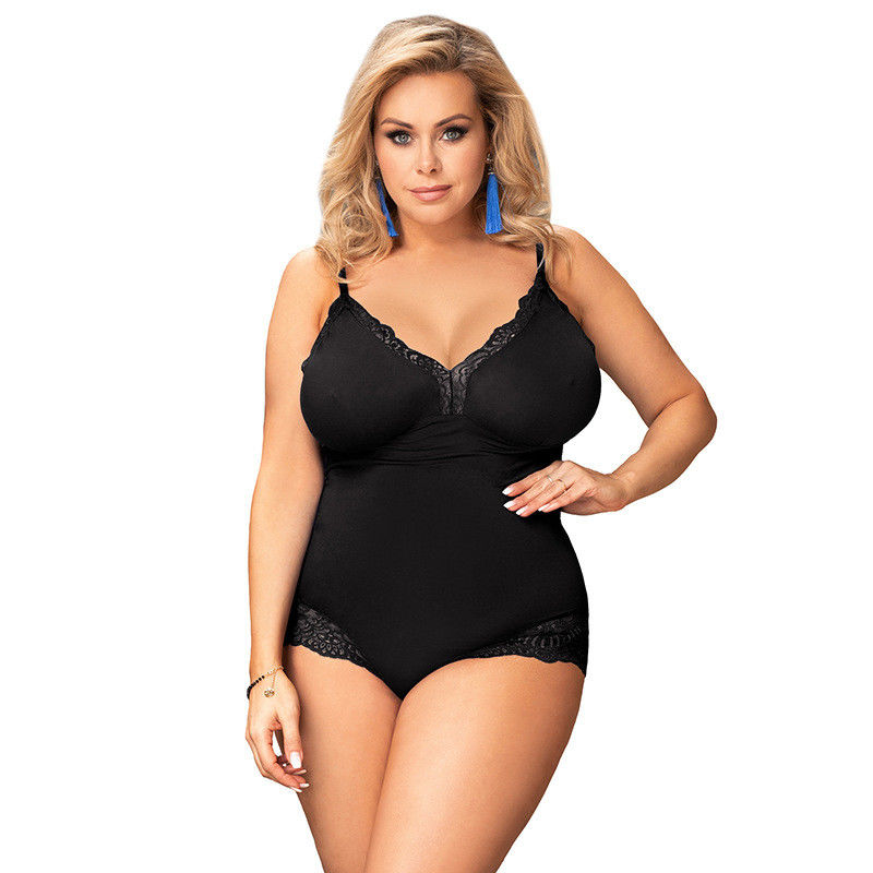 Polyester Çiçekli Plus Babydoll İç Çamaşırı Beyaz S-XL Sonbahar Dantelli Seksi Jartiyer Onesie