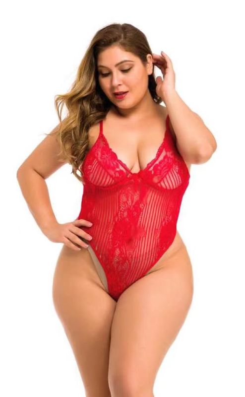 Kolsuz Temptation Plus Babydoll İç Çamaşırı Beyaz Dantel L-5XL Polyester 95