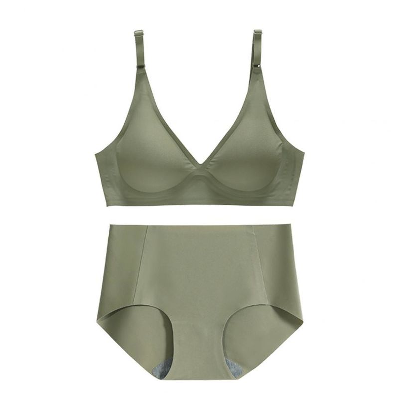 Dokuma Racerback Dikişsiz V Yaka Bralette Nervürlü 3/4 Fincan Push Up Sütyen
